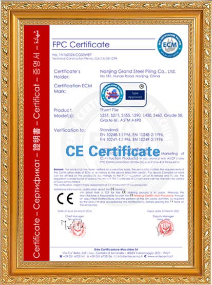 CE certificates